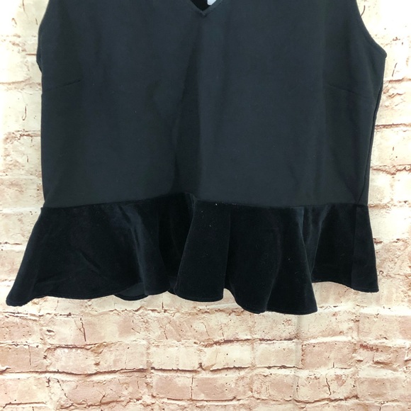 NWT J. Crew Velvet Peplum Blouse Top - Picture 3 of 6